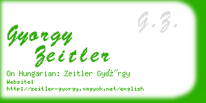 gyorgy zeitler business card